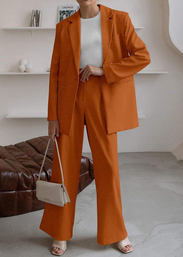 Stylish Blazer and Trouser Set - Mia-Olive Green-S-Nora Luxe