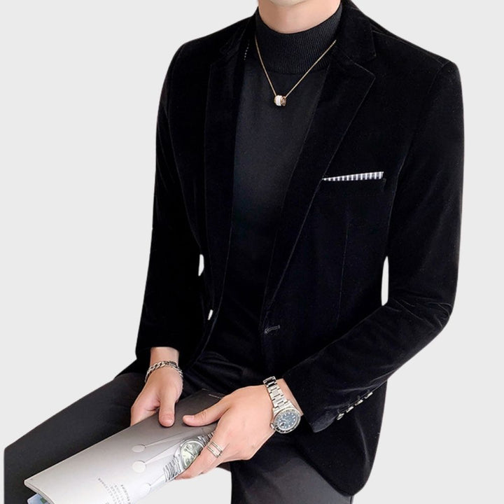 Stylish Blazer for Men - Hugo-Bordeaux Red-M-Nora Luxe