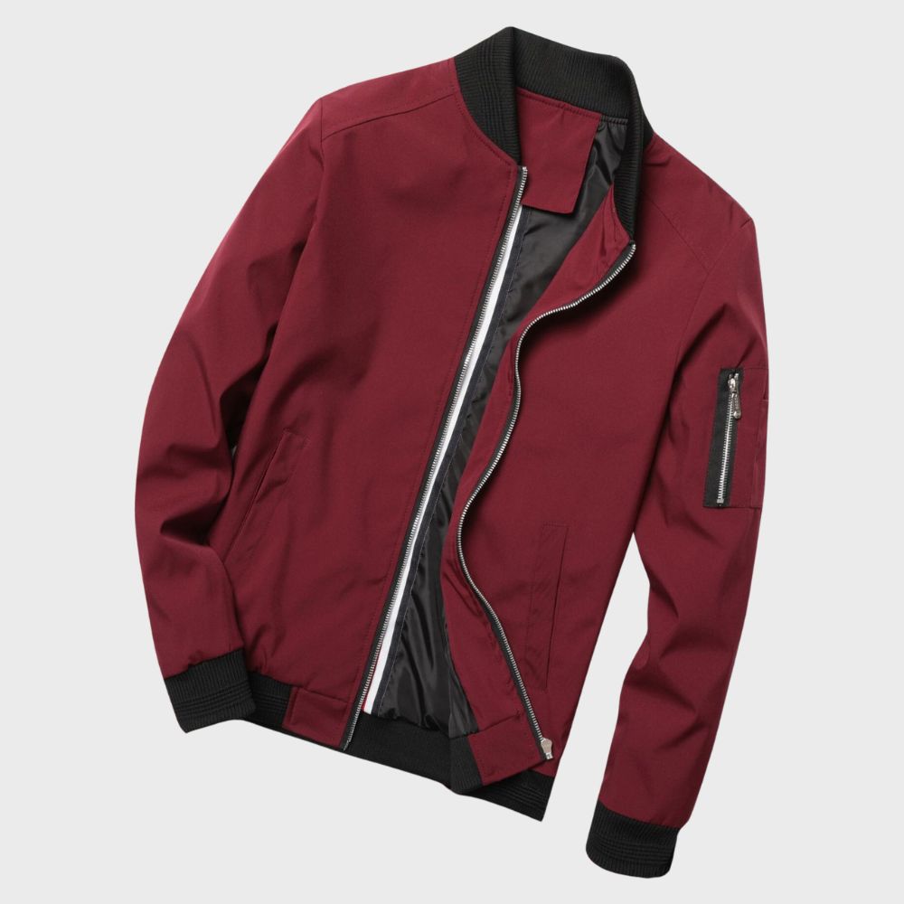 Stylish Bomber Jacket for Men - Rafa-Blue-M-Nora Luxe
