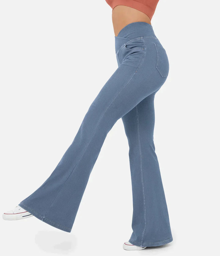 Stylish Bootcut Jeans for Women - Rosa-Blue-S-Nora Luxe