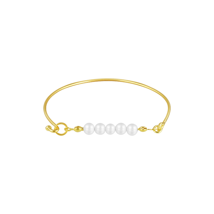 Stylish Bracelet with Delicate Pearls - Selina-Gold-Nora Luxe