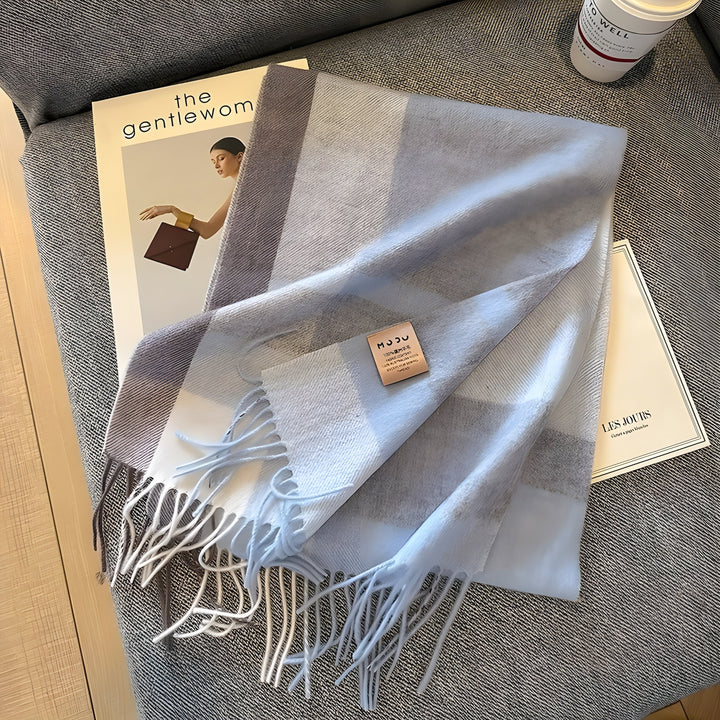 Stylish British Checked Cashmere Women's Winter Scarf - Victoria-B-Nora Luxe