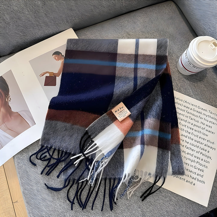 Stylish British Checked Cashmere Women's Winter Scarf - Victoria-K-Nora Luxe