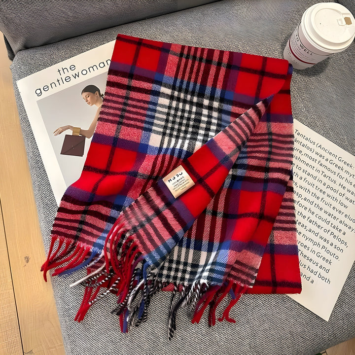 Stylish British Checked Cashmere Women's Winter Scarf - Victoria-N-Nora Luxe