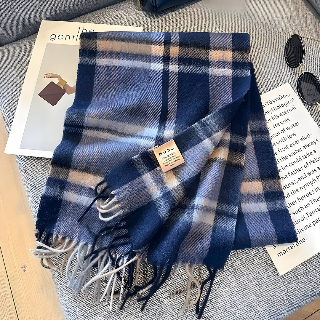 Stylish British Checked Cashmere Women's Winter Scarf - Victoria-P-Nora Luxe