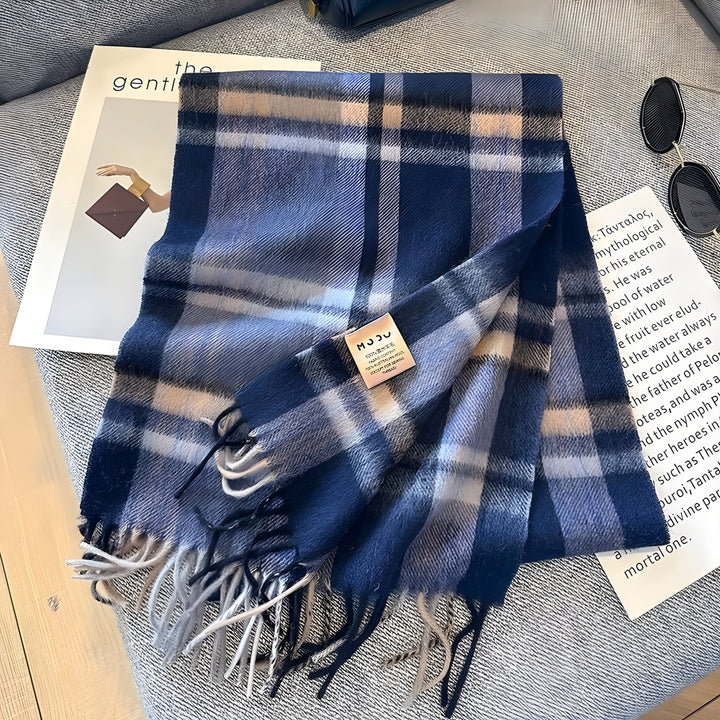 Stylish British Checked Cashmere Women's Winter Scarf - Victoria-P-Nora Luxe