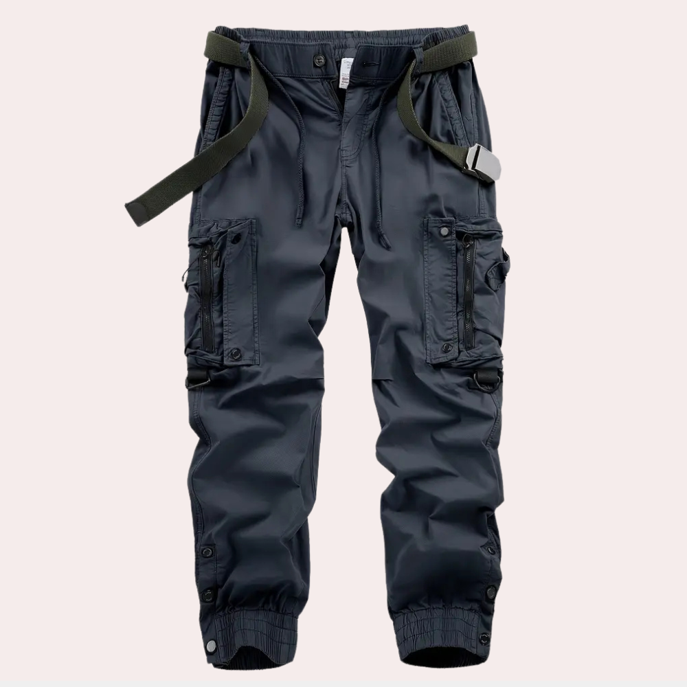 Stylish Cargo Trousers for Men - Logan-Blue-XS-Nora Luxe