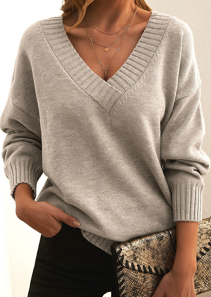 Stylish Cashmere Sweater for Women - Elara-Beige-S-Nora Luxe