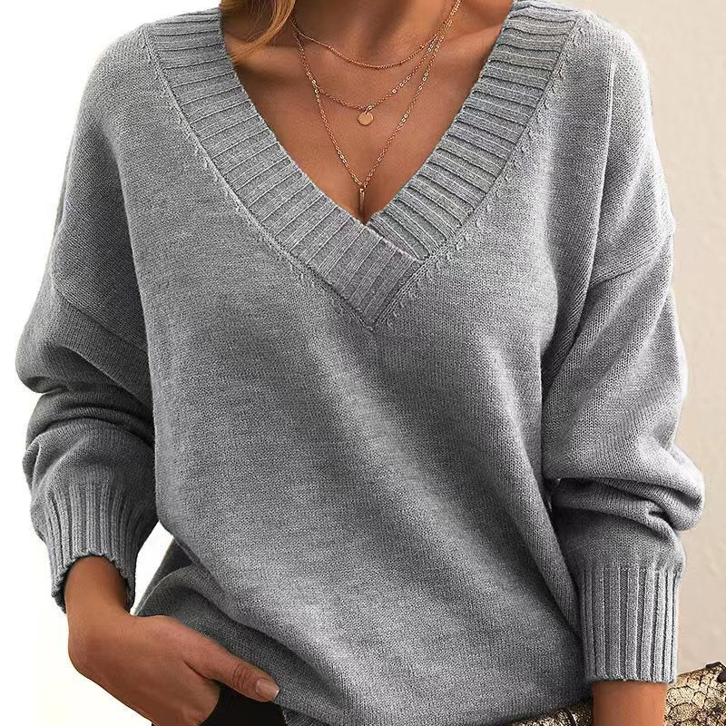 Stylish Cashmere Sweater for Women - Elara-Gray-S-Nora Luxe