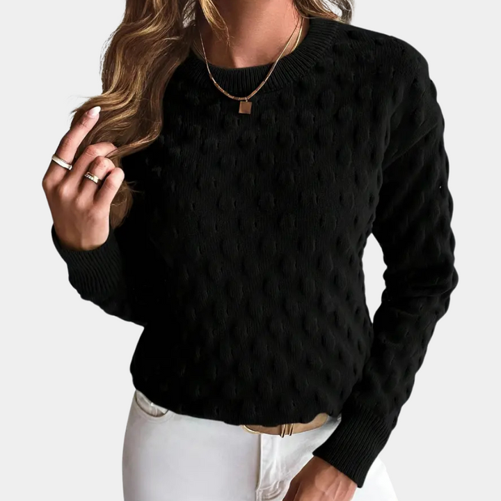 Stylish Cashmere Women's Sweater - Noa-Black-XS-Nora Luxe