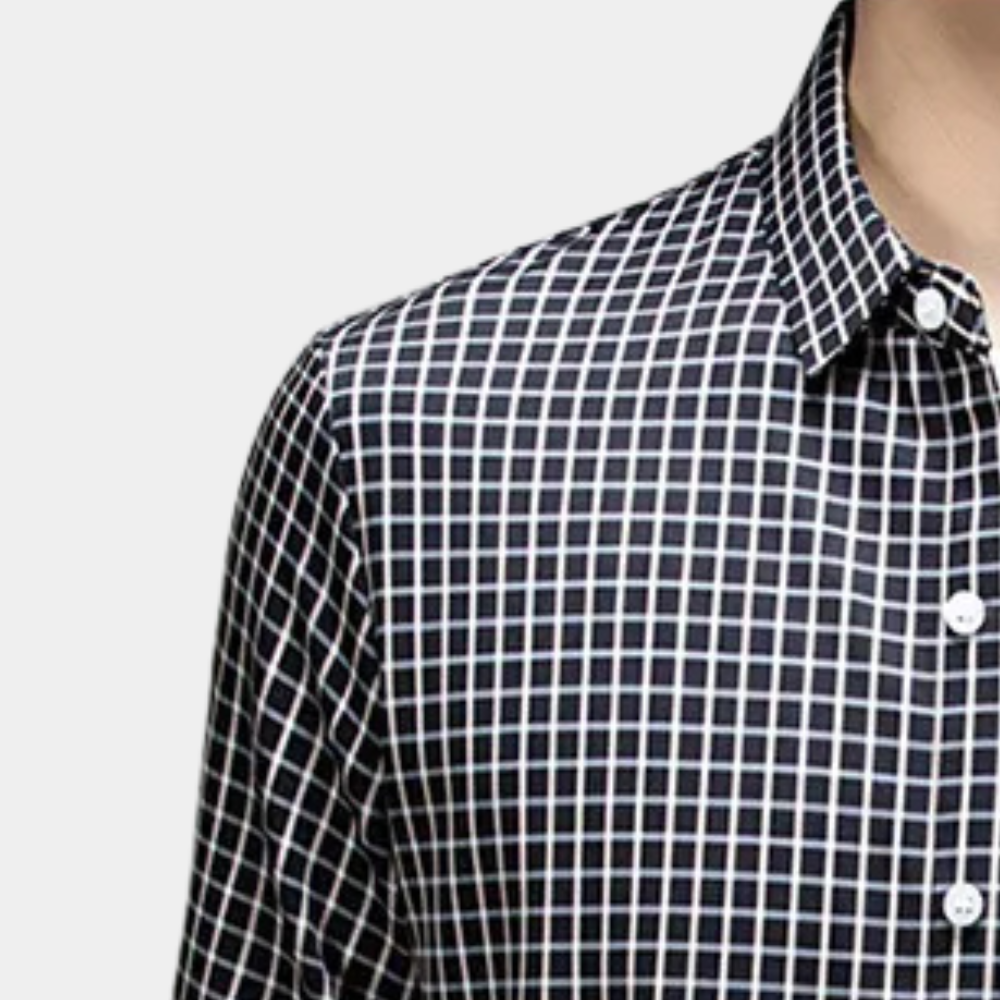 Stylish Checked Men's Shirt - Lucas-S-Nora Luxe