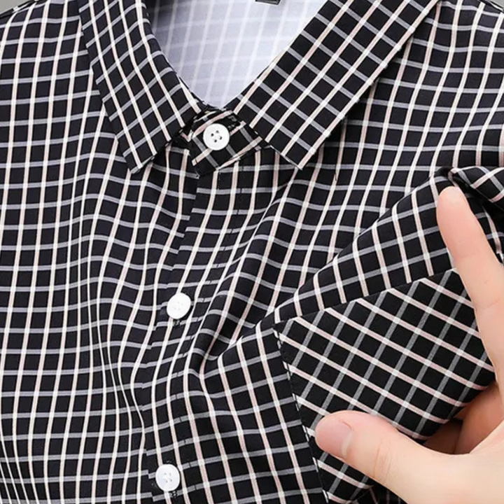 Stylish Checked Men's Shirt - Lucas-S-Nora Luxe