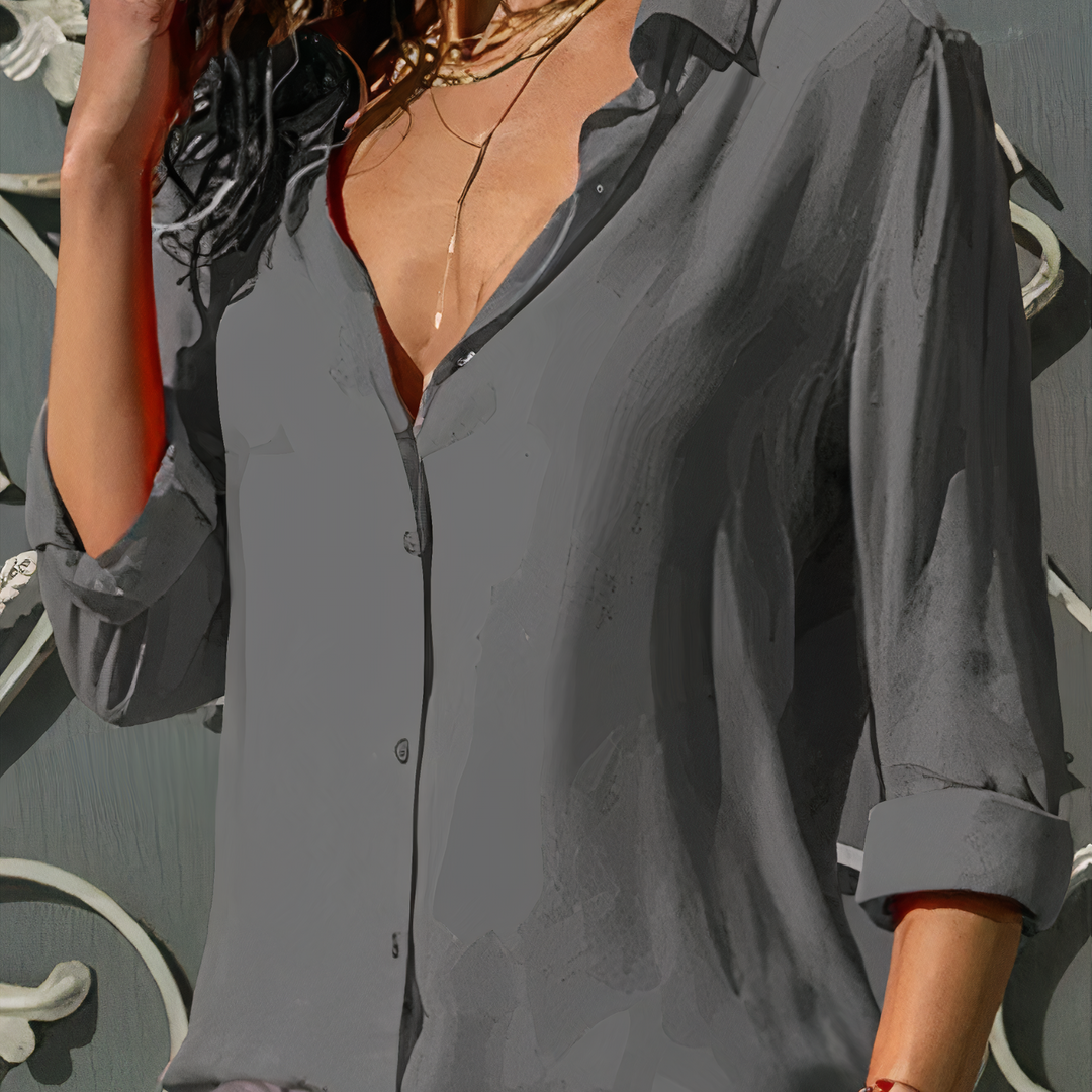 Stylish chiffon blouse - Lara-Gray-S-Nora Luxe
