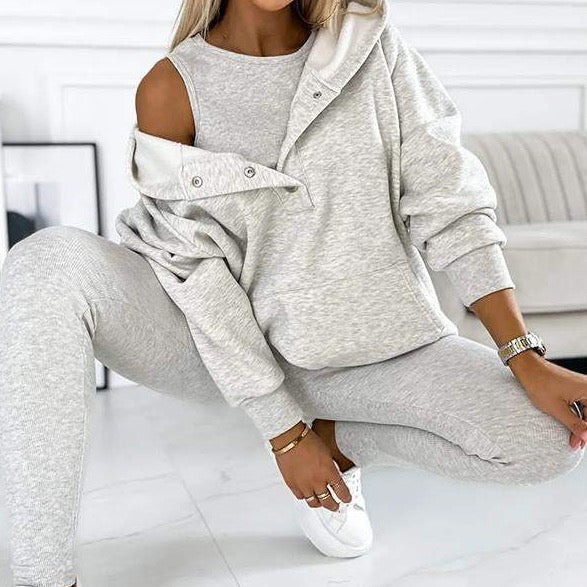 Stylish Comfort Set for Ladies – Elvira-Light grey-S-The Livary
