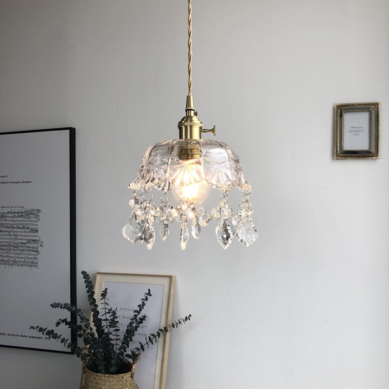 Stylish Crystal Pendant Lamp - Elara-Nora Luxe