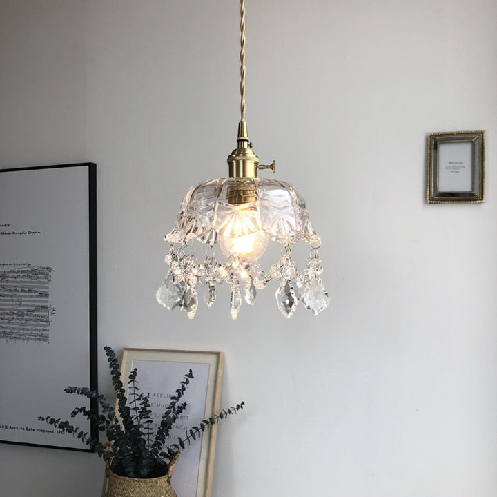 Stylish Crystal Pendant Lamp - Elara-Nora Luxe