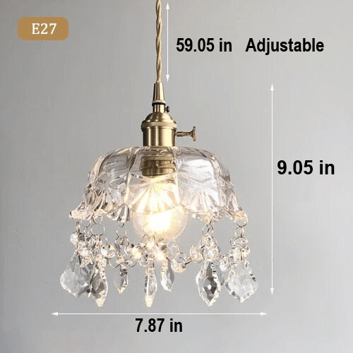 Stylish Crystal Pendant Lamp - Elara-Nora Luxe