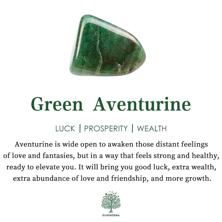 Stylish Crystal with Tree of Life Gemstone Necklace - Elara-Green Aventurine-Nora Luxe