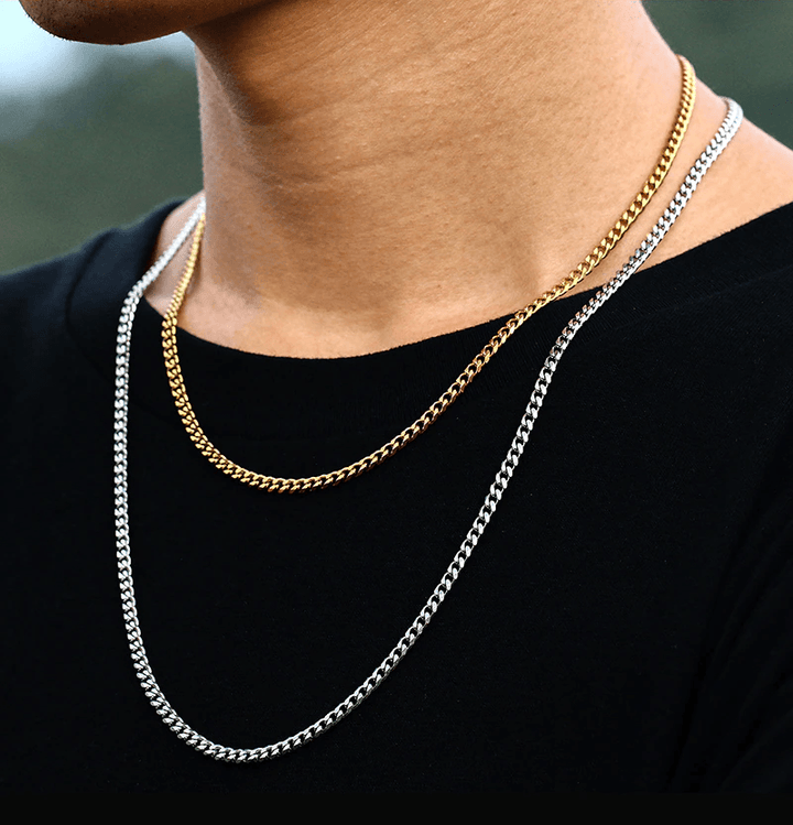 Stylish Cuban Link Necklace - Noah-Silver-0.12 in-Nora Luxe