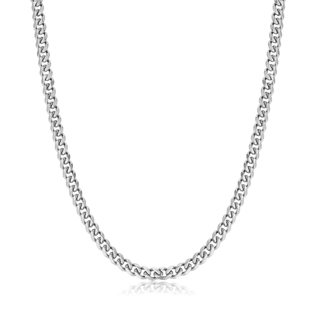 Stylish Cuban Link Necklace - Noah-Silver-0.20 in-Nora Luxe
