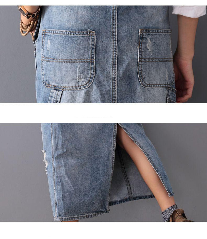 Stylish Denim Dress - Eliza-S-Nora Luxe