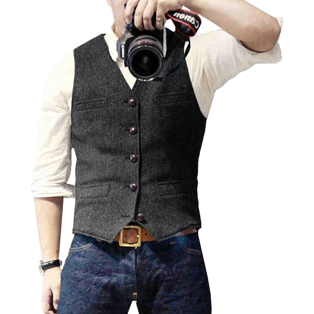 Stylish Denim Gilet for Men - Mason-Black-XS-Nora Luxe