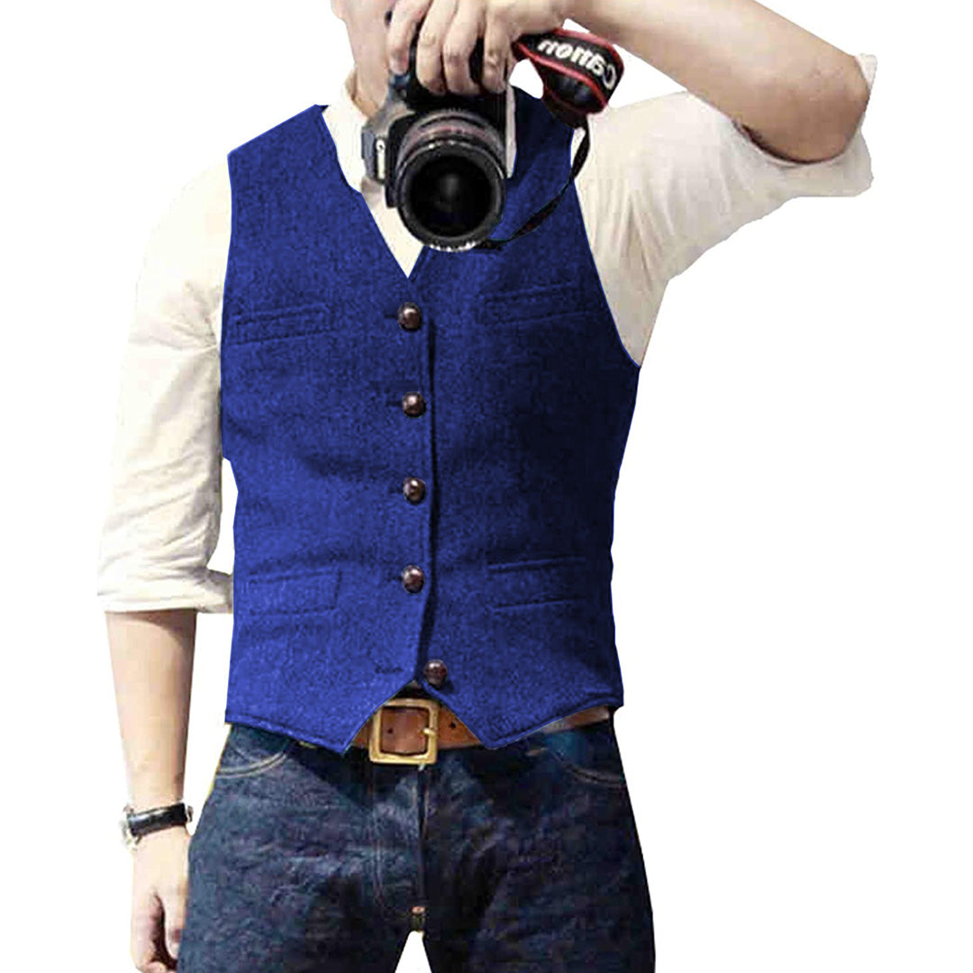 Stylish Denim Gilet for Men - Mason-Blue-XS-Nora Luxe