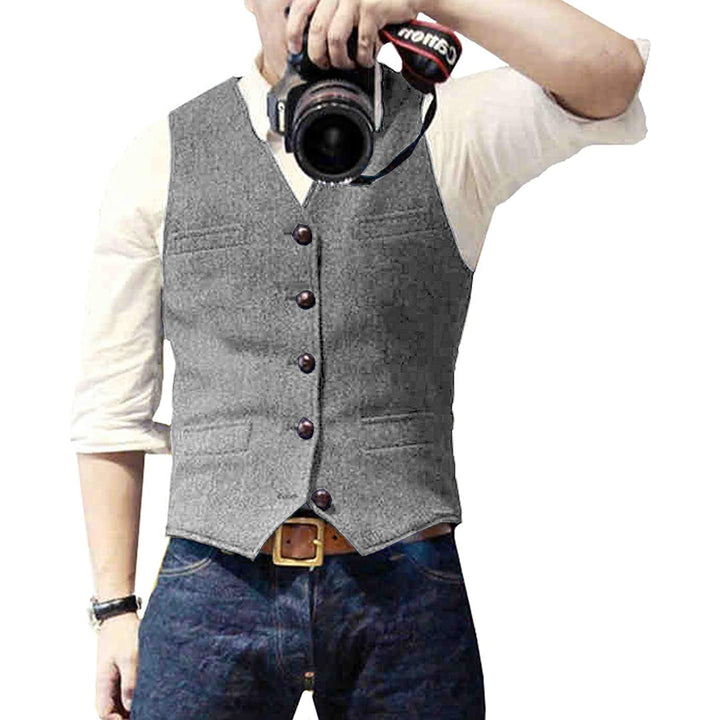Stylish Denim Gilet for Men - Mason-Gray-XS-Nora Luxe