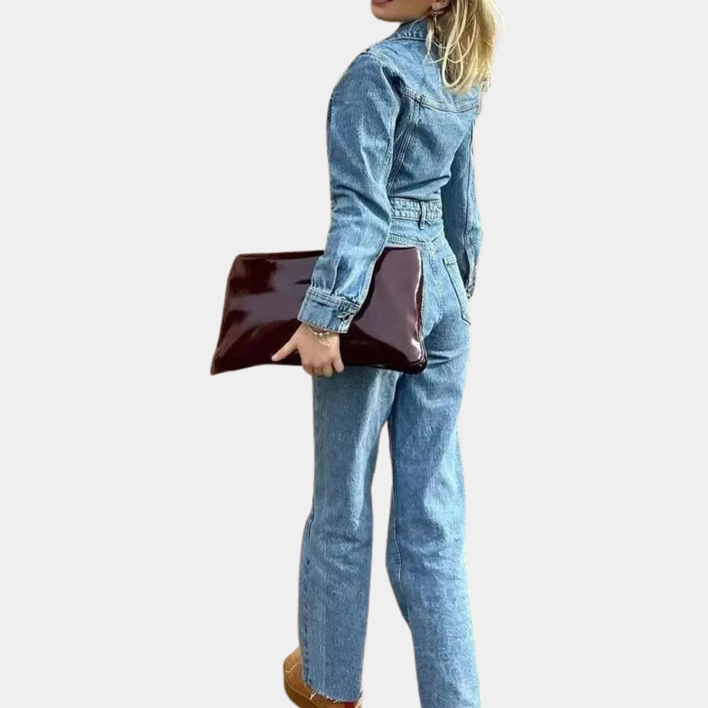 Stylish Denim Jumpsuit - Lyra-Blue-XS-Nora Luxe