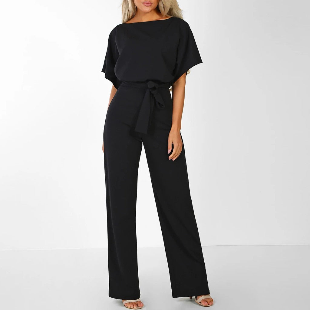 Stylish Designer Jumpsuit - AuraElegance-Black-S-Nora Luxe