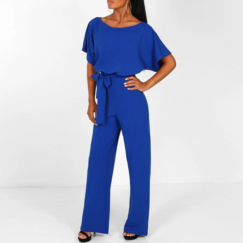 Stylish Designer Jumpsuit - AuraElegance-Blue-S-Nora Luxe