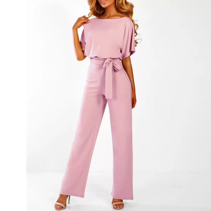 Stylish Designer Jumpsuit - AuraElegance-Light pink-S-Nora Luxe