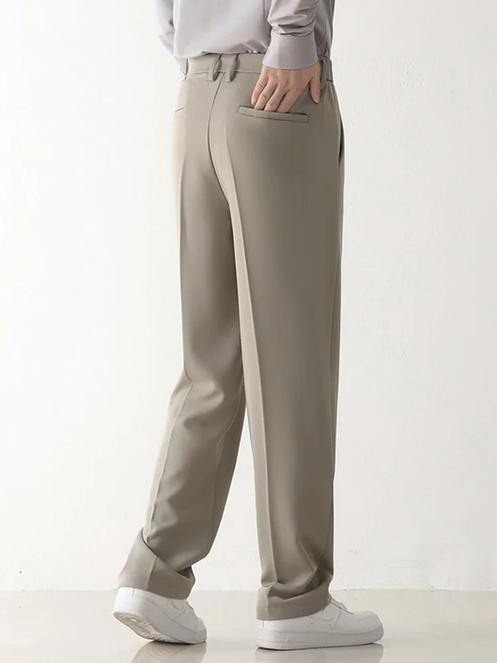 Stylish Draped Men's Trousers - Finn-Black-S-Nora Luxe
