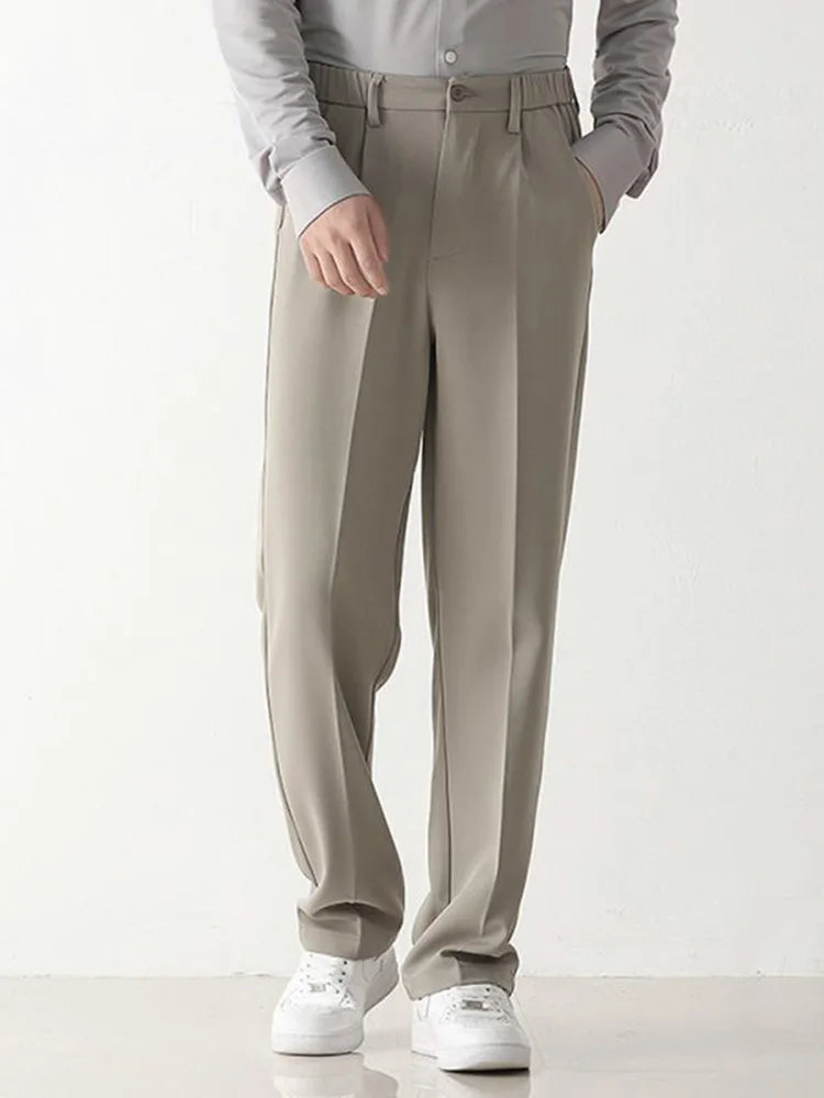 Stylish Draped Men's Trousers - Finn-Khaki-S-Nora Luxe