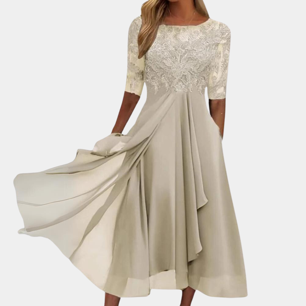 Stylish Dress - Viviana-Gold-S-Nora Luxe