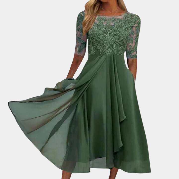 Stylish Dress - Viviana-Green-S-Nora Luxe