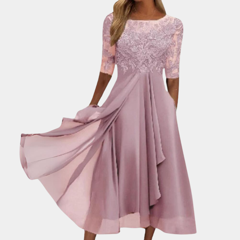 Stylish Dress - Viviana-Pink-S-Nora Luxe