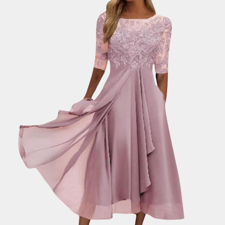 Stylish Dress - Viviana-Pink-S-Nora Luxe