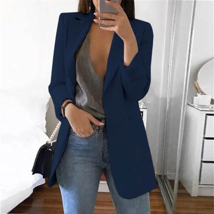 Stylish Elegant Streetwear Blazer - Serena-Dark Blue-S-Nora Luxe
