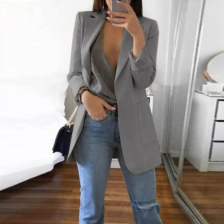 Stylish Elegant Streetwear Blazer - Serena-Gray-S-Nora Luxe