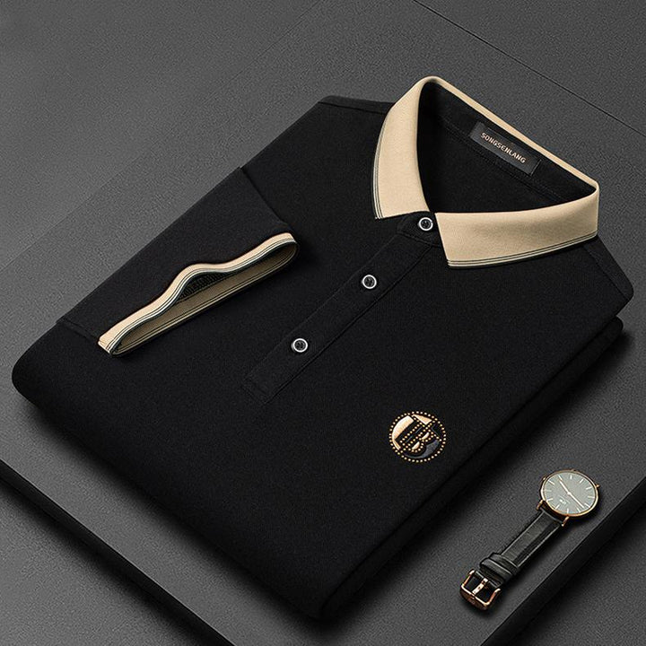 Stylish Embroidered Polo Shirt - Oliver-Black-S-Nora Luxe