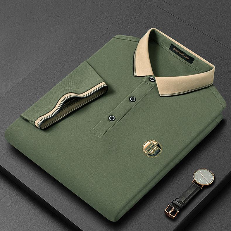 Stylish Embroidered Polo Shirt - Oliver-Green-S-Nora Luxe
