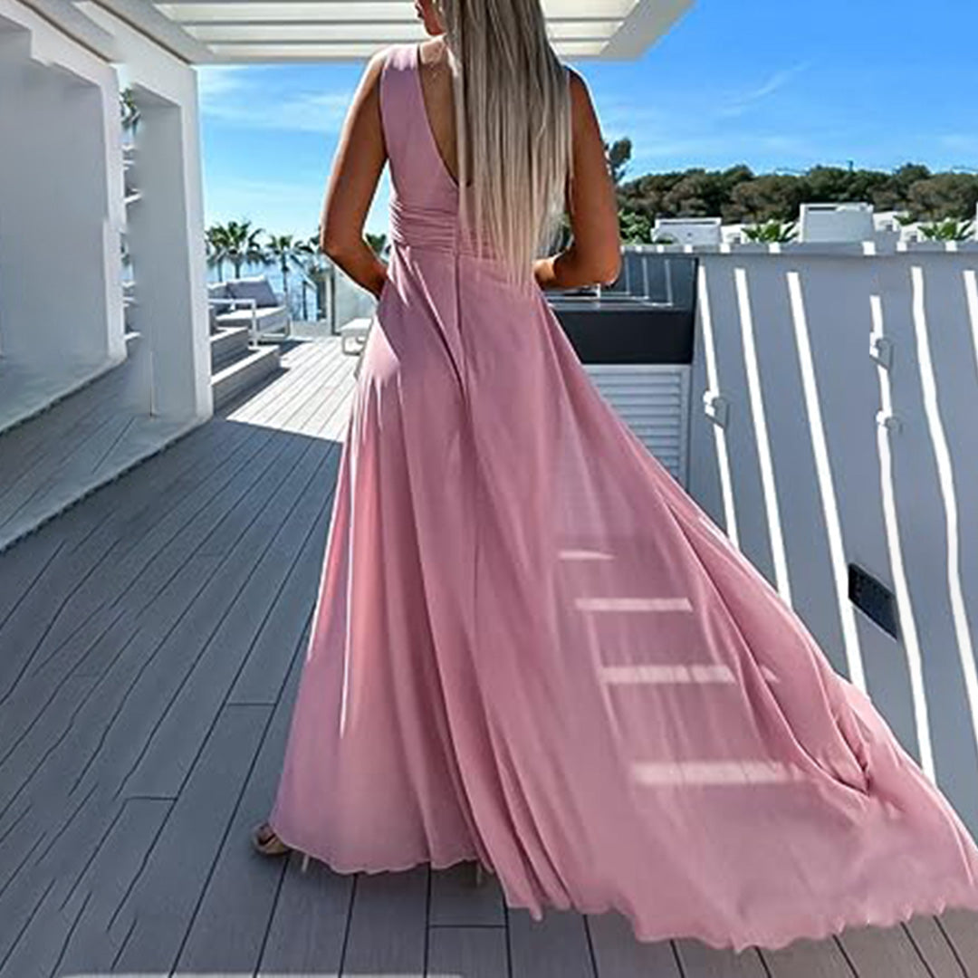 Stylish festive ladies' jumpsuit with dress look – Lorena-Black-S-Nora Luxe