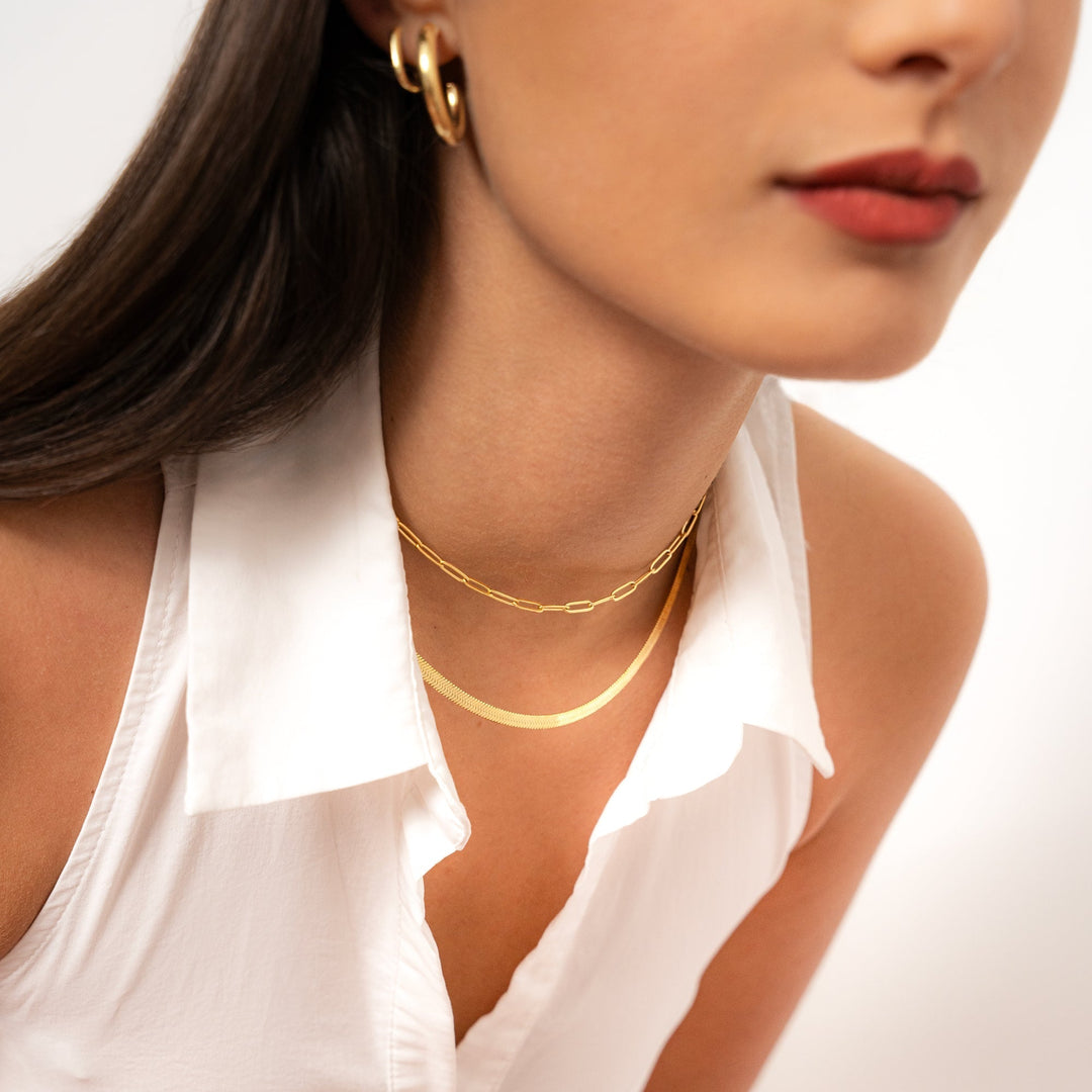 Stylish Flat Chain - Helena-Gold-Nora Luxe