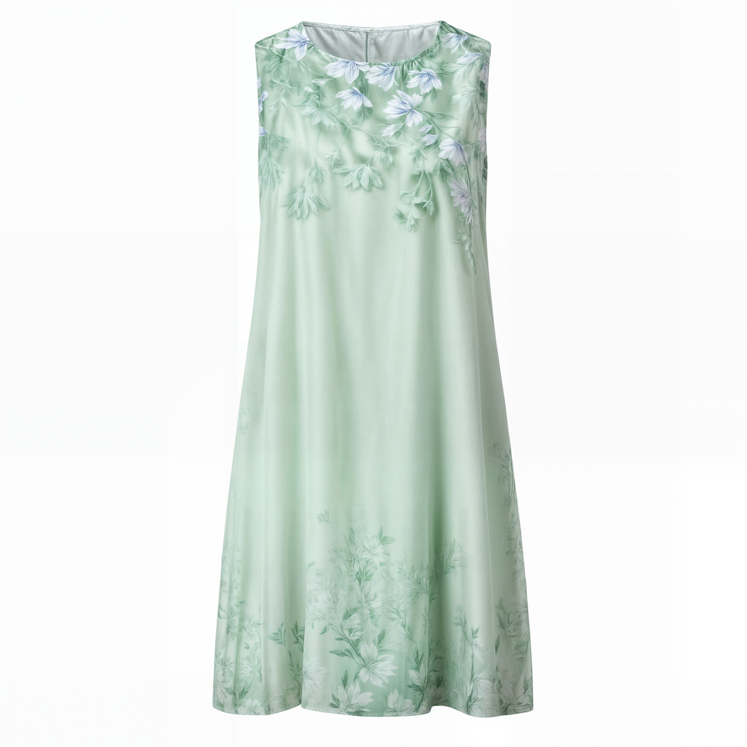 Stylish Floral A-Line Dress with Waistcoat for Women – Miray-Blue Star-M-Nora Luxe