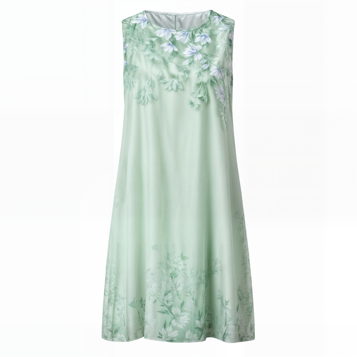 Stylish Floral A-Line Dress with Waistcoat for Women – Miray-Blue Star-M-Nora Luxe