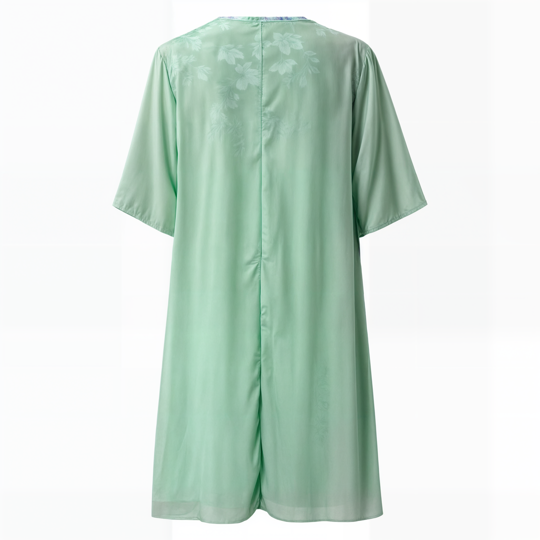 Stylish Floral A-Line Dress with Waistcoat for Women – Miray-Blue Star-M-Nora Luxe