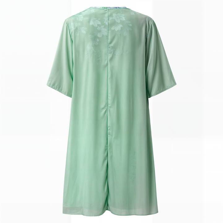 Stylish Floral A-Line Dress with Waistcoat for Women – Miray-Blue Star-M-Nora Luxe