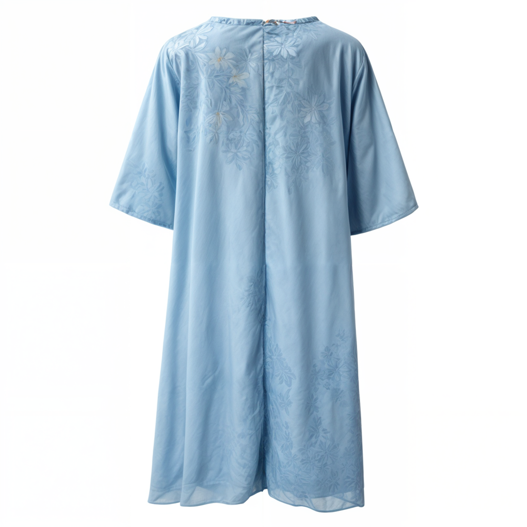 Stylish Floral A-Line Dress with Waistcoat for Women – Miray-Blue Star-M-Nora Luxe