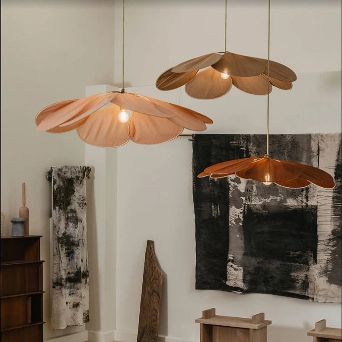 Stylish Flower-Shaped Pendant Lamp - Petalume-Light brown-S (50 cm x 100 cm)-The Livary